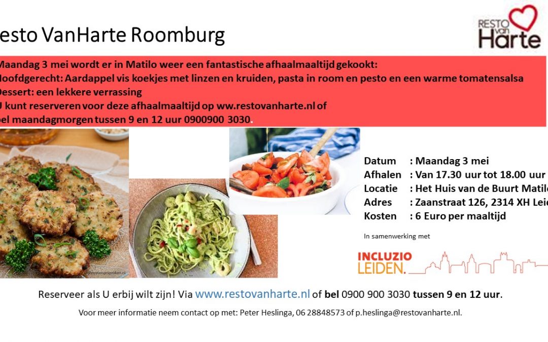 Menu 3 mei 2021 Resto Van Harte