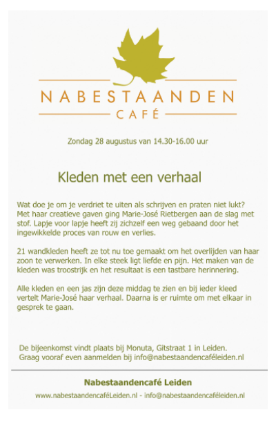 Nabestaanden café augustus 2022