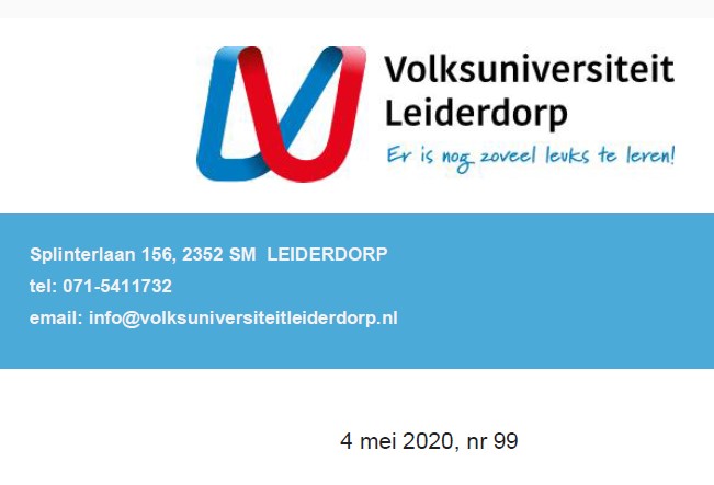 LVU Nieuwsbrief en activiteiten september 2020