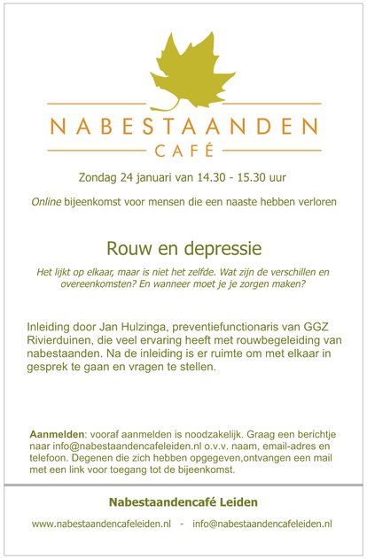 Nabestaanden café januari 2021